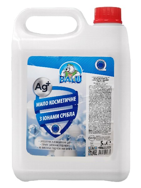 BALU Мило рідке косметичне з антимікробною дією з іонами срібла 5кг каністра